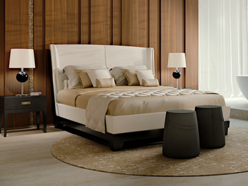SEGRETI S993 - Upholstered double bed with high headboard by Arte Brotto - view 2